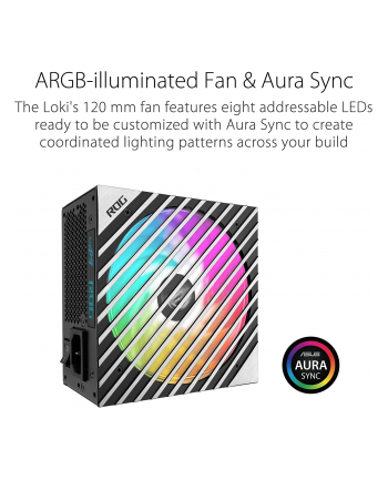 asus Zasilacz SFX-L LOKI ROG 1000W Platinum 80+ ATX 3.0/ARGB/czarny nr 1