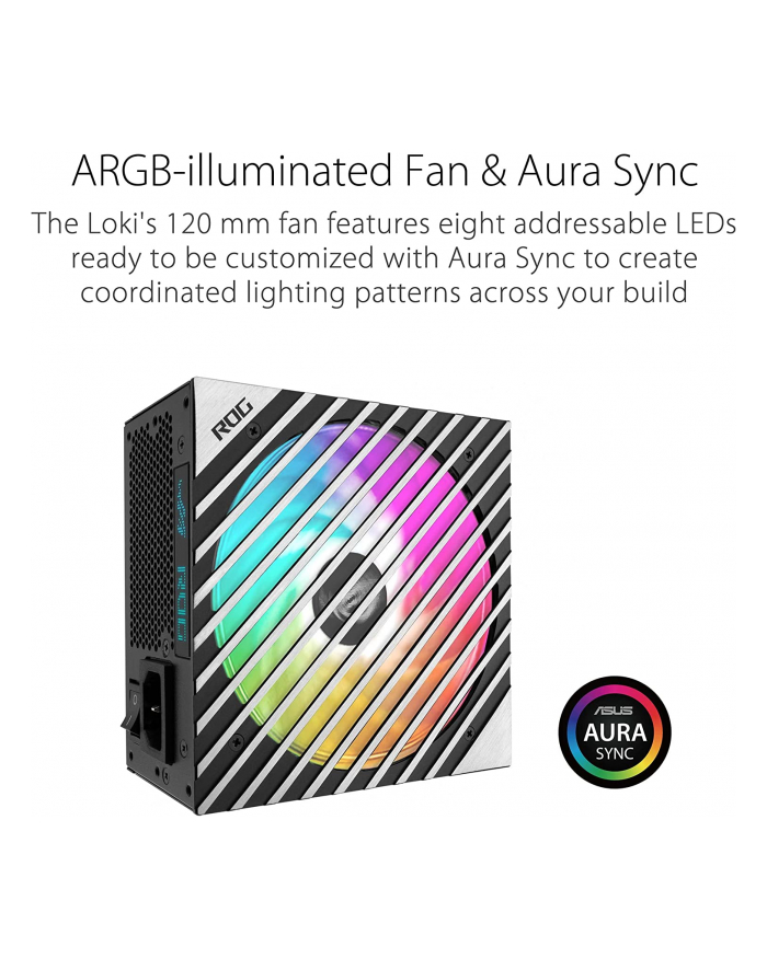 asus Zasilacz SFX-L LOKI ROG 1000W Platinum 80+ ATX 3.0/ARGB/czarny główny