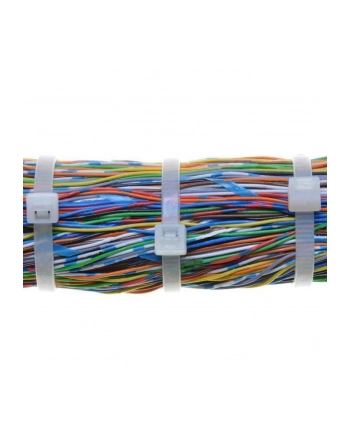 Opaski nylonowe Techly ''trytytki'' 370X3,6mm białe 100szt