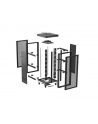 Szafa instalacyjna Rack stojąca 19'' 42U 800x800 Drzwi perforowane czarna Lanberg LCD (flat pack) - nr 4