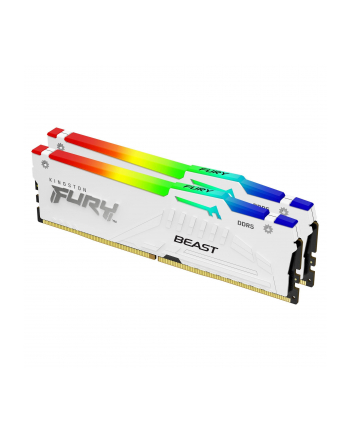 kingston Pamięć DDR5 Fury Beast RGB 32GB(2*16GB)/6000 CL36 EXPO biała