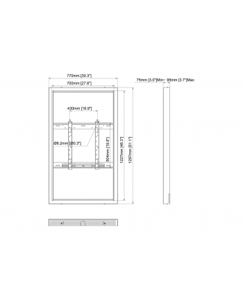 Multibrackets M Pro Series - Enclosure - Low Profile - For Digital Signage Lcd Panel - Medium - Black (7350105211188)