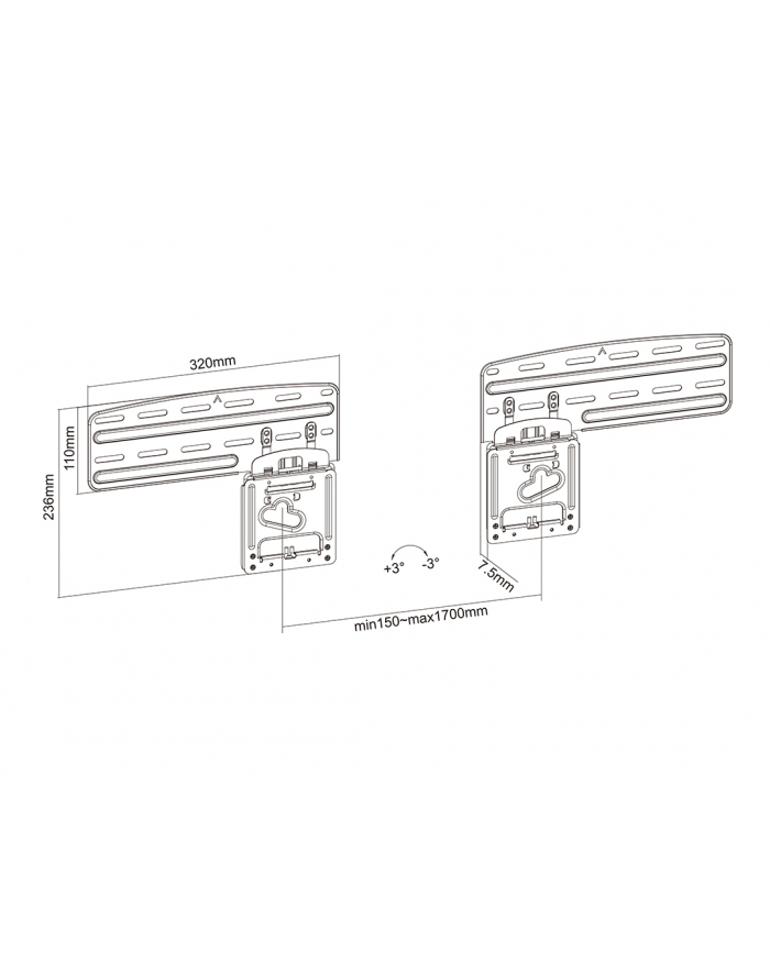 Multibrackets M Qled/Uhd Series - Mounting Kit Slim Fit For Flat Panel Black (7350105213021) główny