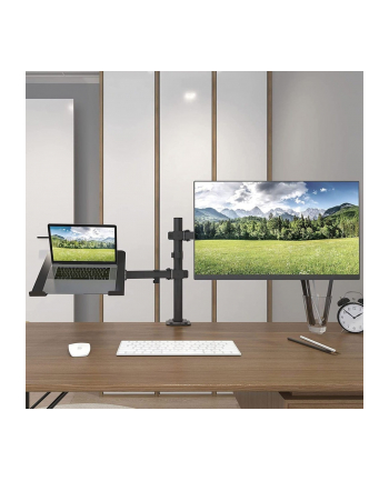 techly Uchwyt do monitora 13-32 cali i laptop 17 cali biurkowy obczerwonyowy