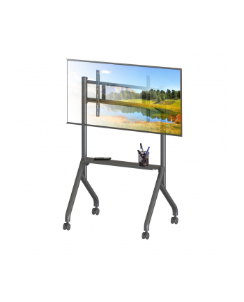 techly Stojak mobilny TV 55-86cali do 80kg regulowany półka AV