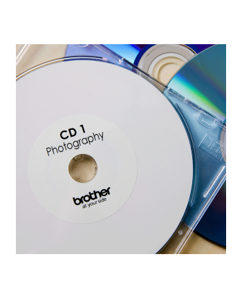 Etykieta foliowa na płyty CD/DVD Brother 58mm x 58mm | 100 szt.