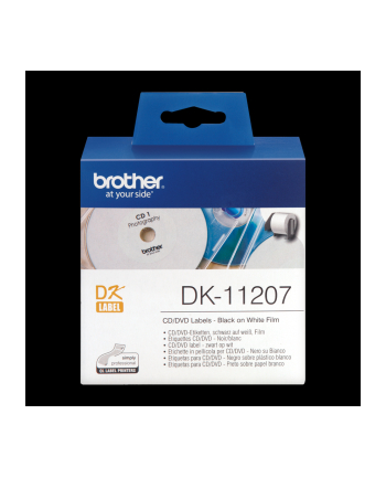 Etykieta foliowa na płyty CD/DVD Brother 58mm x 58mm | 100 szt.