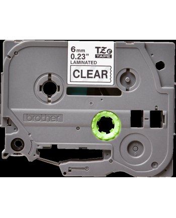 Taśma Brother 6mm BLACK  ON CLEAR nr 1