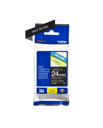 Taśma Brother 24mm White on Black