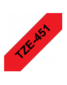 Taśma Brother 24mm BLACK ON RED - nr 49