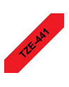 Taśma Brother 18mm BLACK ON RED - nr 75
