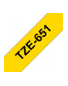 Taśma Brother 24mm BLACK ON YELLOW - nr 37