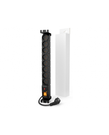 Acar S8 FA RACK, listwa zasilająco-filtrująca, 8 gniazd do szaf 19'', czarna, 5m