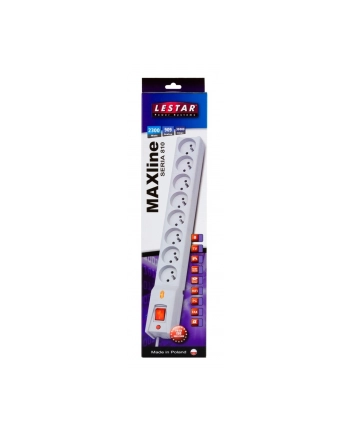 Lestar LX 810 G-A, listwa zasilająca, 5m, szara