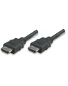 Manhattan Kabel monitorowy HDMI/HDMI 1.4 Ethernet 1m czarny niklowane złącza - nr 1