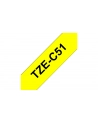 Taśma Brother 24mm BLACK ON FLUO. YELLOW - nr 19