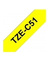 Taśma Brother 24mm BLACK ON FLUO. YELLOW - nr 34