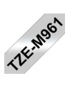 Taśma Brother 36mm BLACK ON SILVER (MAT) TAPE/METALIC - nr 29