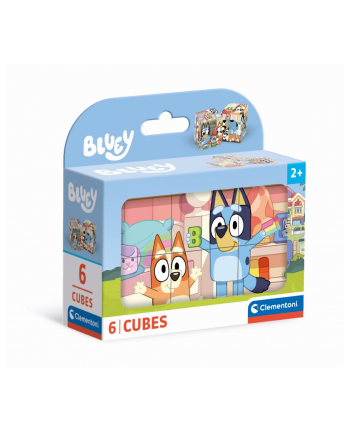 clementoni - puzzle CLE Cubi klocki 6 - Bluey 40662