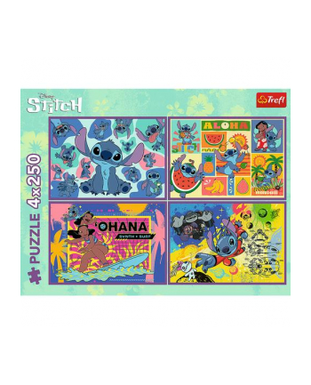 trefl PUZZLE 4x250 Niezwykły Stitch/ Lilo'Stitch 13311 nr 1
