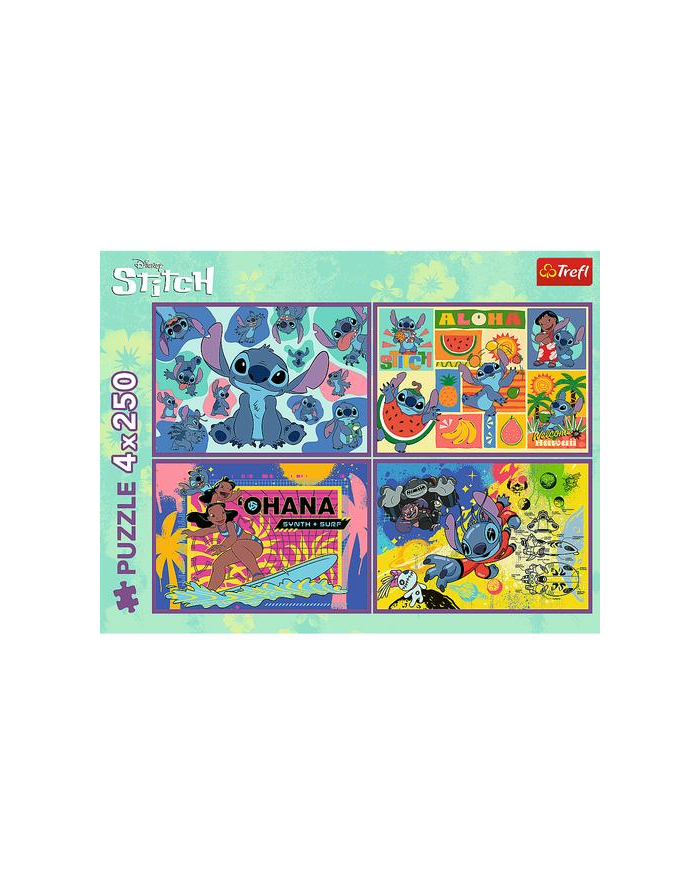 trefl PUZZLE 4x250 Niezwykły Stitch/ Lilo'Stitch 13311 główny