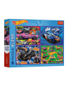 trefl PUZZLE 4x250 Wyścigowe auta/Mattel HotWheels 13312 - nr 1