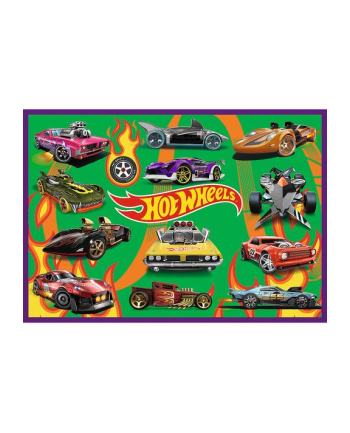 trefl PUZZLE 4x250 Wyścigowe auta/Mattel HotWheels 13312