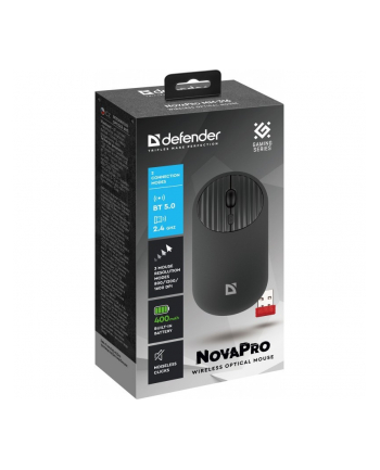 defender Mysz bezprzewodowa NOVAPRO MM-316 RF Czarna 1600 DPI