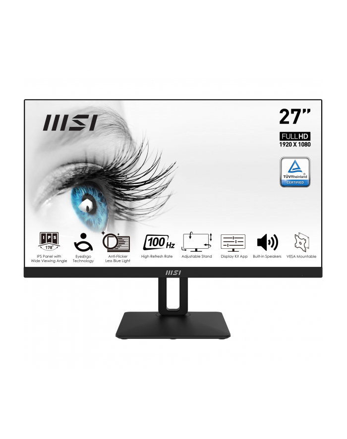 msi Monitor PRO MP271AP 27 cali /LED/FHD/Flat/100Hz/Black główny