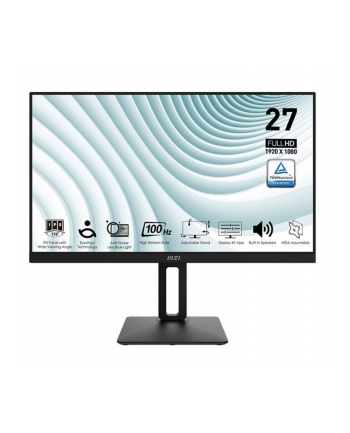 msi Monitor PRO MP271AP 27 cali /LED/FHD/Flat/100Hz/Black