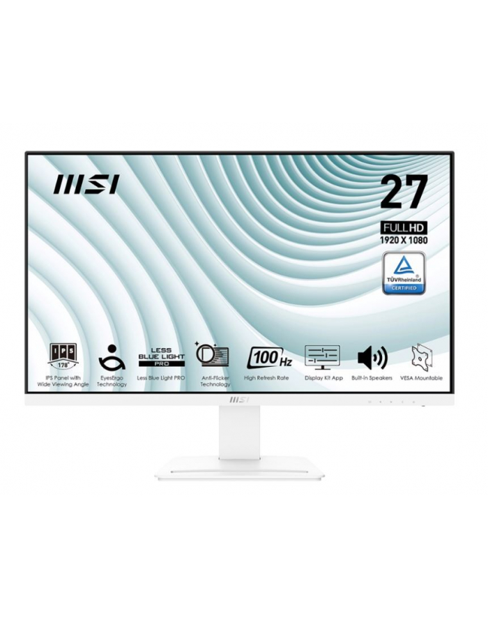 msi Monitor PRO MP273AW 27 cali LED/FHD/Flat/100Hz/White główny