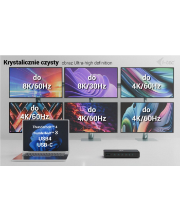 i-tec Stacja dokująca uniwersalna 6x 4K/60Hz Display PD 140W