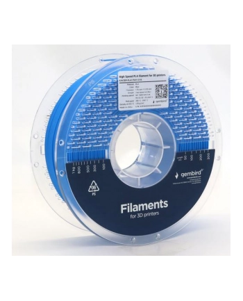 GEMBIRD Filament PLA High Speed niebieski 1 75 mm 1 kg