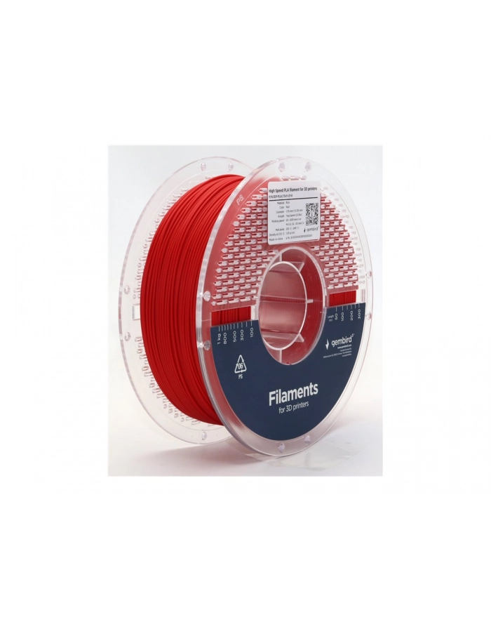 GEMBIRD Filament PLA High Speed red 1 75 mm 1 kg główny