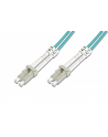 digitus Patch cord światłowodowy FO LC-LC MM 50/125 OM3 duplex LSOH 15m Turkusowy - nr 1