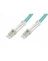 digitus Patch cord światłowodowy FO LC-LC MM 50/125 OM3 duplex LSOH 15m Turkusowy - nr 4