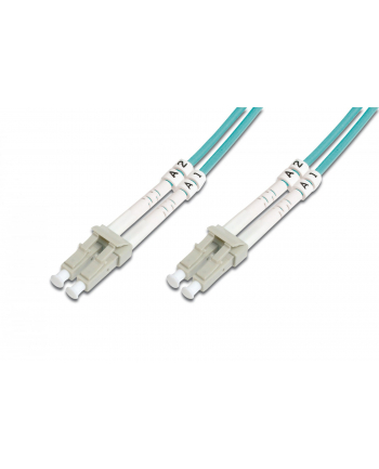 digitus Patch cord światłowodowy FO LC-LC MM 50/125 OM3 duplex LSOH 15m Turkusowy nr 2