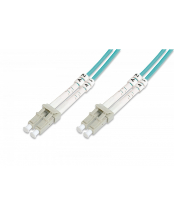 digitus Patch cord światłowodowy FO LC-LC MM 50/125 OM3 duplex LSOH 20m Turkusowy