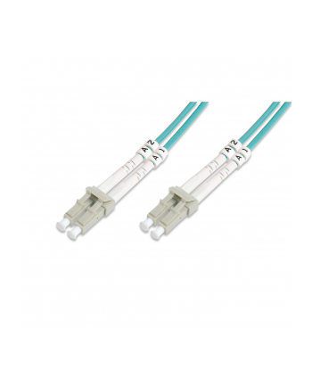 digitus Patch cord światłowodowy FO LC-LC MM 50/125 OM3 duplex LSOH 20m Turkusowy