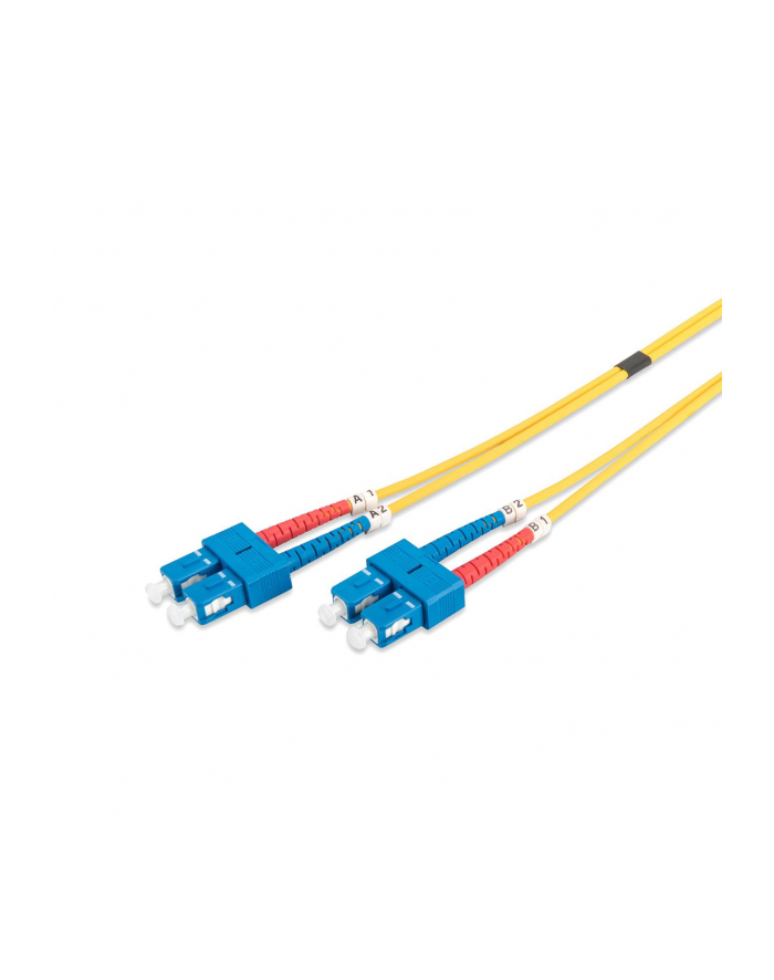 digitus Patch cord światłowodowy FO SC-SC SM 9/125 OS2 duplex LSOH 1m Żółty główny