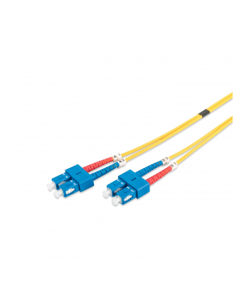 digitus Patch cord światłowodowy FO SC-SC SM 9/125 OS2 duplex LSOH 2m Żółty