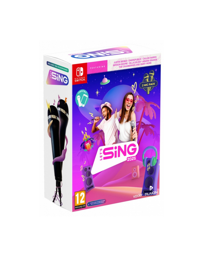 plaion Gra Nintendo Switch Lets Sing 2025 2-mic główny