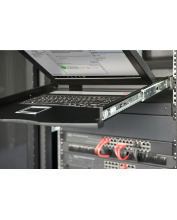 DIGITUS Modularized HD LCD TFT console 8 Port VGA with 8 port VGA KVM US keyboard RAL 9005 Kolor: CZARNY nr 1