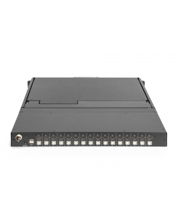 DIGITUS Modular Console with 17inch TFT 8Port KVM Touch 8 x HDMI HD Resolution US Keyboard