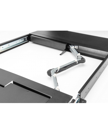 DIGITUS Modularized 17inch HD TFT console with 16 port HDMI RAL 9005 Kolor: CZARNY US keyboard