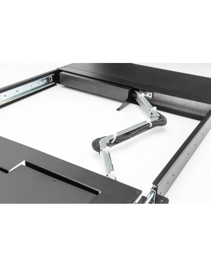 DIGITUS Modularized 17inch HD TFT console with 16 port HDMI RAL 9005 Kolor: CZARNY US keyboard główny