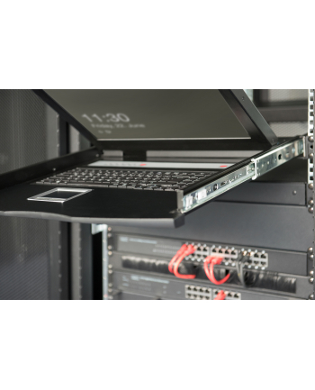 DIGITUS Modularized 19inch HD TFT console with 8 port KVM RAL 9005 Kolor: CZARNY US keyboard
