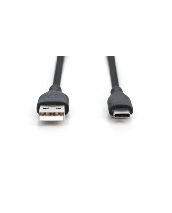 DIGITUS USB-C Silicone charging cable USB-A - USB-C 0.5m USB 2.0 60W Kolor: CZARNY