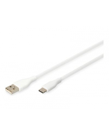 DIGITUS USB-C Silicone charging cable USB-A - USB-C 0.5m USB 2.0 60W Kolor: BIAŁY