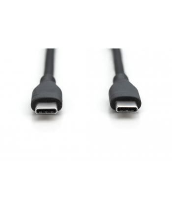 DIGITUS USB-C Silicone charging cable USB-C - USB-C 0.5m USB 2.0 60W Kolor: CZARNY